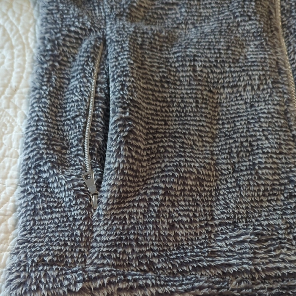 Swiss Alps Cozy Gray Sherpa Jacket Size Large - Picture 5 of 12